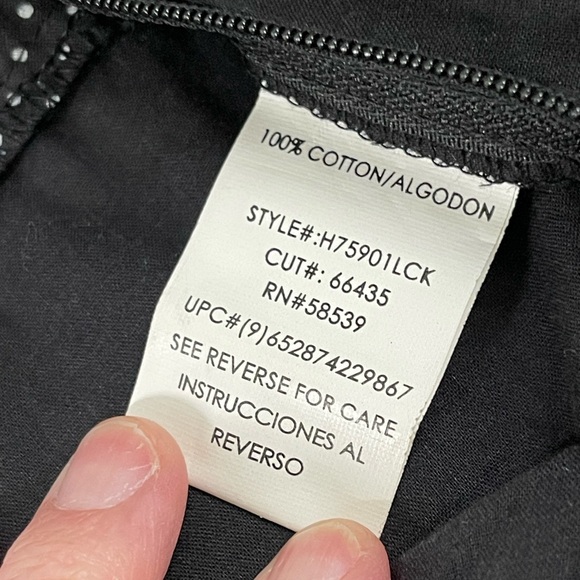 Speechless Juniors  Black A-Line Skirt with White Embroidery Size 9 - Picture 6 of 7